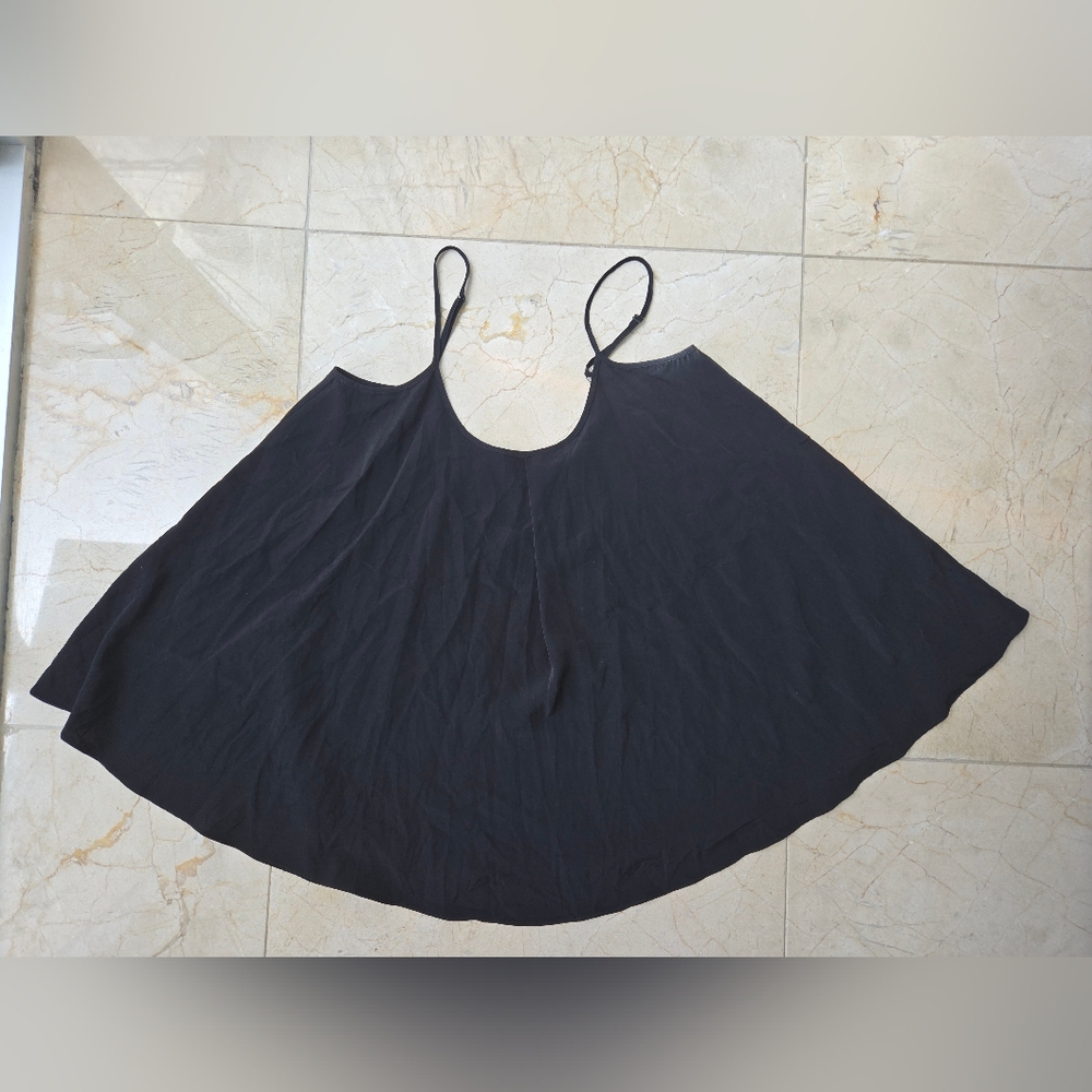 All Saints Black Asymmetrical Sleeveless Camisole